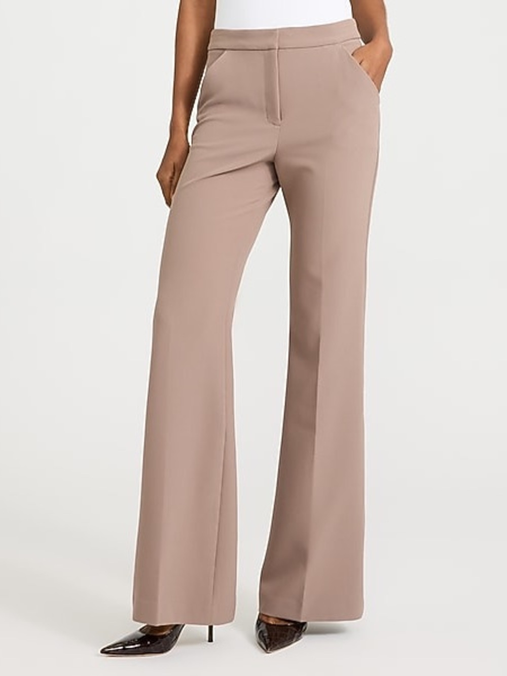 Express Editor High Waisted Flare Trouser in Studio Stretch Twill